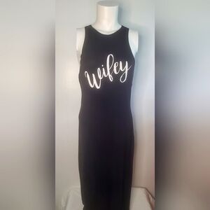 ENOUGH ABOUT ME... "Weifey"- size M- bodycon maxi dress - sleeveless